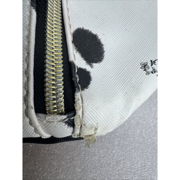 Betsey Johnson Cute Panda Print Backpack With Chain Accent Black & White - Picture 13 of 16